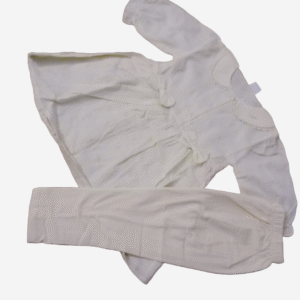 Elegant Skin Color Cotton Lace Frock Set with Malai Trouser – 2-Piece