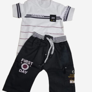 Premium Summer Set – White & Black Minimalist Style (2-Piece)