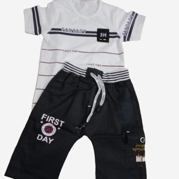 Premium Summer Set – White & Black Minimalist Style (2-Piece)