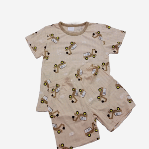 Soft (Malai-cotton) Premium Fabric Boy Shirt and Shorts Dress Set
