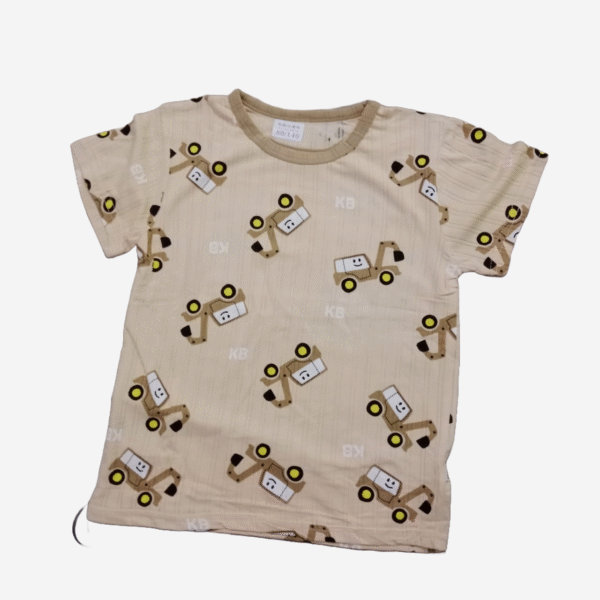 Soft (Malai-cotton) Premium Fabric Boy Shirt and Shorts Dress Set - Image 2
