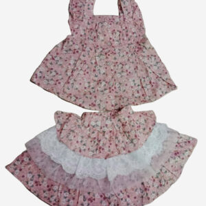 Pink Frock and skort  Baby Girl Dress set 100% cotton