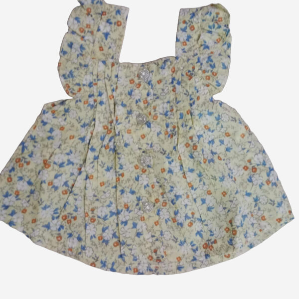 Yellow Frock and skort Baby Girl Dress set 100% cotton - Image 4